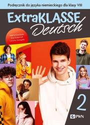 Extraklasse Deutsch 2 A1/A2 podręcznik SP 8. Autor: Kozubska Marta, Ewa Krawczyk i Lucyna Zastąpiło. Dadada.pl Okładka książki Extraklasse Deutsch 2 A1/A2 podręcznik SP 8