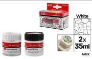 Opakowanie Farba akrylowa biała + środek do spękań 2x35ml