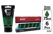 Opakowanie Farba akrylowa ciemnozielona 75ml (6szt)