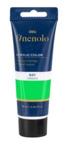 Farba akrylowa Finenolo 75ml zielona DELI. Wydawca: DELI. Dadada.pl Opakowanie Farba akrylowa Finenolo 75ml zielona DELI
