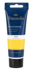 Farba akrylowa Finenolo 75ml żółta DELI. Wydawca: DELI. Dadada.pl Opakowanie Farba akrylowa Finenolo 75ml żółta DELI