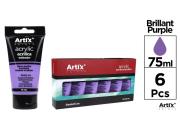 Opakowanie Farba akrylowa jasnofioletowa 75ml (6szt)