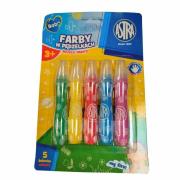 Opakowanie Farba w pędzelkach 5 kolorów ASTRA