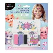 Opakowanie Farbki do twarzy z kalkomanią Kotek KIDEA