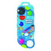 Farby akwalerowe z pędzelkiem 12 kolorów. Wydawca: Keyroad. Dadada.pl Opakowanie Farby akwalerowe z pędzelkiem 12 kolorów