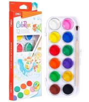 Farby akwarelowe ColoRun 12 kolorów DELI. Wydawca: DELI. Dadada.pl Opakowanie Farby akwarelowe ColoRun 12 kolorów DELI