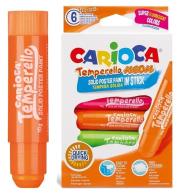 Farby w sztyfcie temperello neon 6kol CARIOCA. Wydawca: Carioca. Dadada.pl Opakowanie Farby w sztyfcie temperello neon 6kol CARIOCA
