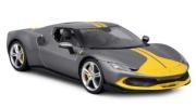 Opakowanie Ferrari 296 GTB Assetto Grey/Yellow 1:18 BBURAGO