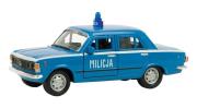 Opakowanie Fiat 125p 1:39 Milicja niebieski WELLY