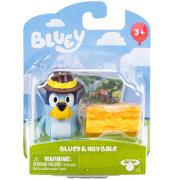 Opakowanie Figurka Bluey piesek z belką w kapeluszu BLU18040
