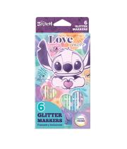 Opakowanie Flamastry brokatowe Disney Fashion Stitch pastel 6 kolorów