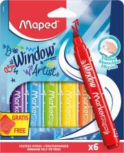 Flamastry do szyb Window Marker'Peps 6szt MAPED. Wydawca: Maped. Dadada.pl Opakowanie Flamastry do szyb Window Marker'Peps 6szt MAPED