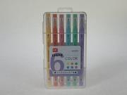 Opakowanie Flamastry dwustronne 6 kolorów