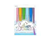 Opakowanie Flamastry Metaliczne z konturem Silver Linings
