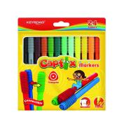 Opakowanie Flamastry trójkątne KEYROAD zmywalne 24 kolory
