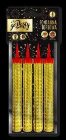 Opakowanie Fontanna tortowa złota 12 cm 4szt.