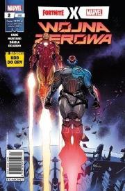 Fortnite x Marvel. Wojna zerowa 2/2022. Autor: Donald Mustard, Cage Christos. Dadada.pl Okładka książki Fortnite x Marvel. Wojna zerowa 2/2022