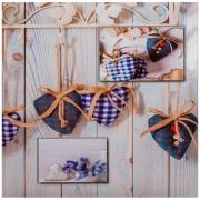 Opakowanie Fotoalbum kieszeniowy szyty niebieskie serca