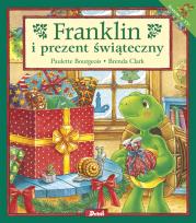 Franklin i prezent świąteczny. Autor: Paulette Bourgeois, Patrycja Zarawska. Dadada.pl Okładka książki Franklin i prezent świąteczny