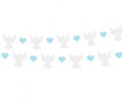 Opakowanie Girlanda papierowa Aniołki niebieskie serduszka