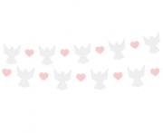 Opakowanie Girlanda papierowa Aniołki różowe serduszka 150cm