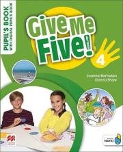 Give Me Five! 4 Pupil's Book+ kod online. Autor: Donna Shaw, Joanne Ramsden. Dadada.pl Okładka książki Give Me Five! 4 Pupil's Book+ kod online