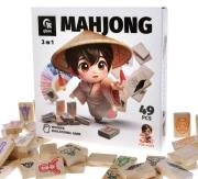 Opakowanie Gra drewniana Madżong 49el