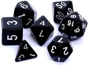 Opakowanie Gra komplet kości RPG matowe czarne