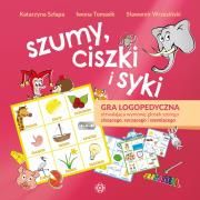 Gra logopedyczna utrwalająca wymowę głosek szeregu ciszącego, syczącego i szumiącego. Autor: Szłapa Katarzyna, Iwona Tomasik, Wrzesiński Sławomir. Dadada.pl Okładka książki Gra logopedyczna utrwalająca wymowę głosek szeregu ciszącego, syczącego i szumiącego