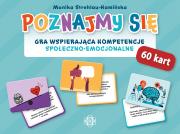 Gra Poznajmy się Wspierająca kompetencje społeczno-emocjonalne. Autor: Monika Strehlau-Kamińska. Dadada.pl Okładka książki Gra Poznajmy się Wspierająca kompetencje społeczno-emocjonalne
