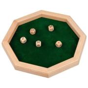 Opakowanie Gra w kości z drewnianą podstawką