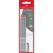 Opakowanie Grip 2001 set srebrny 3x ołówek hb +gumka nakładka blister faber-castell