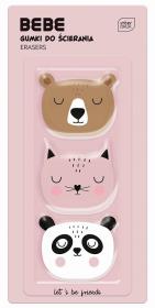 Opakowanie Gumka do mazania BB Friends Girls 3szt