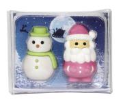 Opakowanie Gumki do ścierania  Mikołaj i Bałwanek 1szt.mix