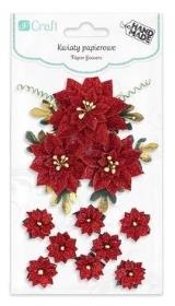 Opakowanie Gwiazda betlejemska z brokatem 11szt