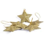Opakowanie Gwiazdki brokatowe złote 6szt