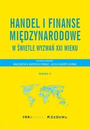 Okładka książki Handel i finanse międzynarodowe w świetle wyzwań