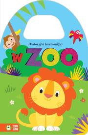 Historyjki harmonijki. W zoo. Autor: Opracowanie zbiorowe. Dadada.pl Okładka książki Historyjki harmonijki. W zoo