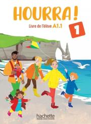 Hourra 1 podręcznik + audio/wideo online. Autor: Denisot Hugues, Stephanie Rivasseau. Dadada.pl Okładka książki Hourra 1 podręcznik + audio/wideo online