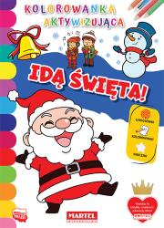 Idą święta. Kolorowanka aktywizująca. Autor: HUBERT WŁODARCZYK. Dadada.pl Okładka książki Idą święta. Kolorowanka aktywizująca