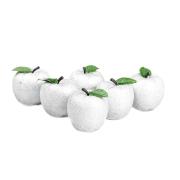 Opakowanie Jabłuszka brokatowe srebrne 6 szt