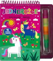 Okładka książki Jednorożce. Kolorowanki, naklejki, 4 neonowe markery