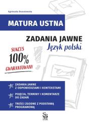 Język polski. Zadania jawne. Matura ustna. Autor: Agnieszka Brzostowska. Dadada.pl Okładka książki Język polski. Zadania jawne. Matura ustna