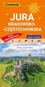 Jura Krakowsko-Częstochowska Mapa wodoodporna. Autor:   Praca zbiorowa. Dadada.pl Okładka książki Jura Krakowsko-Częstochowska Mapa wodoodporna