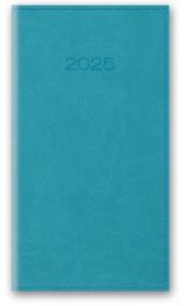Okładka książki KAL 2025 A6 TYGODNIOWY OPRAWA VIVELLA - Turkusowy