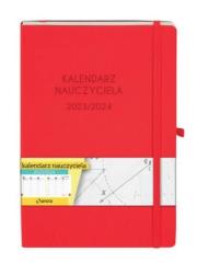 Okładka książki Kalendarz 2023/2024 A5 nauczyciela TDW czerwony