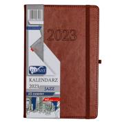 Kalendarz 2023 A5 Jazz dzienny brązowy. Wydawca: ELEFANT. Dadada.pl Opakowanie Kalendarz 2023 A5 Jazz dzienny brązowy