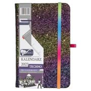 Kalendarz 2023 A6 tyg. Techno kolorowy ELEFANT. Wydawca: ELEFANT. Dadada.pl Opakowanie Kalendarz 2023 A6 tyg. Techno kolorowy ELEFANT