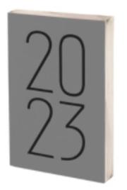 Okładka książki Kalendarz 2023 Art A5 szary DNS ANTRA