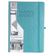 Kalendarz 2023 B5 tyg. Jazz turkusowy ELEFANT. Wydawca: ELEFANT. Dadada.pl Opakowanie Kalendarz 2023 B5 tyg. Jazz turkusowy ELEFANT
